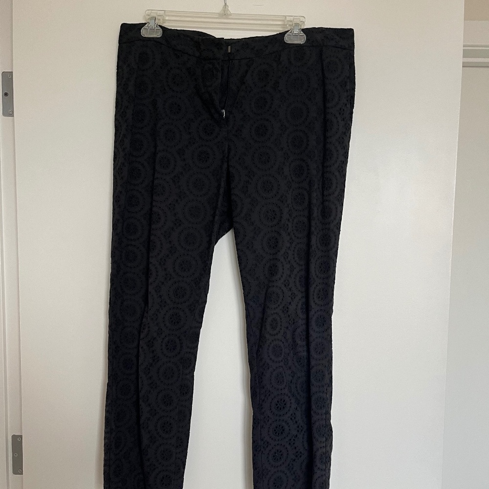 LOFT navy eyelet pants size 10